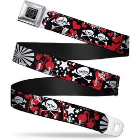 BUCKLE-DOWN INC. Men's Buckle-Down Seatbelt Belt Graffiti Kids, Multicolor, 20-36 Inches