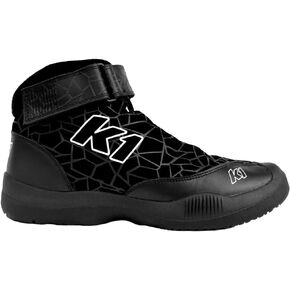 K1 مقابل Nomex® Pit Crew Shoe - SFI 3.3/5 - الأسود - الحجم 10.5