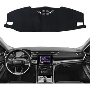 ZZEQYG Dash Cover for Jeep Grand Cherokee L 2021 2022 2023 2024 2025 Accessories Flannel Dashboard Cover Dash Mat Center Console Cover Sunshield Protector Pad