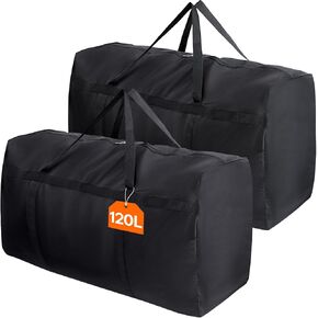 Lifewit 120L Ertra Large Storage Duffle Bag for Traveling, Folable Moving Bags with Zippers and Handles, Heavy Duty Storage Bags Big Totes for Travel, Camping, Storage Bins with Lids for Luggage
