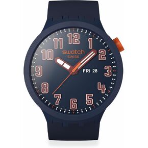 Swatch Unisex Casual Watch Blue Bio-sourced Quartz Essentially Confident