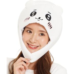 قبعة Sazac Premium Chiikawa Kigurumi - قبعة للبالغين ، مثالية للهالوين والاسترخ