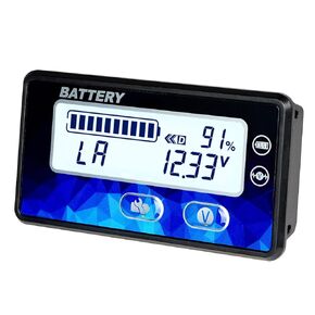 Runleader DC12V 24V 36V 48V Mini Battery Indicator Volt Meter for Lead Acid LiFePO4 Lithium Battery Powered Golf Cart Forklift Lawn Mower Scrubber Machine Motorhome etc.