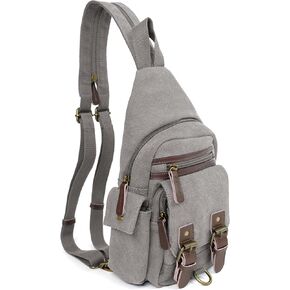 JESSIE & JAMES Shasta Canvas Concealed Carry Sling Bag for Men Women, Convertible Backpack Purse