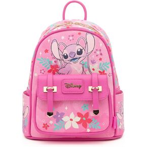 Angel 11"" Vegan Leather Fashion Mini Backpack, Pink