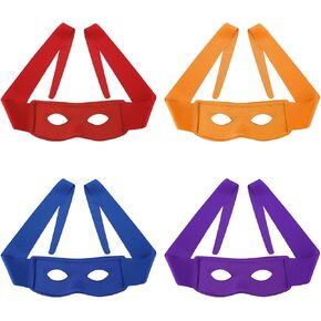 BOXOB 4pcs Turtle Eye Masks, Funny Halloween Masquerade Costume Eye Mask for Kids Adults Turtles Party Decorations for Birthday Cosplay Dress up Supplies