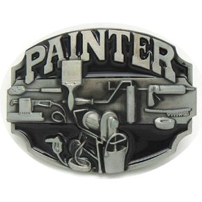 Painter Belt Buckle Western Cowboy Cowgirl American Workers (PNTR1)