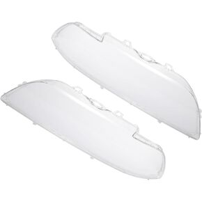 1 Pair Left Right Side Car Front Headlight Headlamp Lens Cover PC Shell for BMW E39 Facelift 525i 528i 1996-2003 4 Door 63128375301 63128375302 Auto Accessories