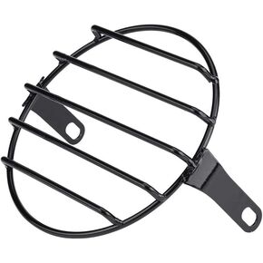 Headlight, 6.5" Motorcycle Side Mount Headlight Round Grill Cover Mask Fits for Chopper Racer Motorcycle Headlight Lens Cover in Kuwait