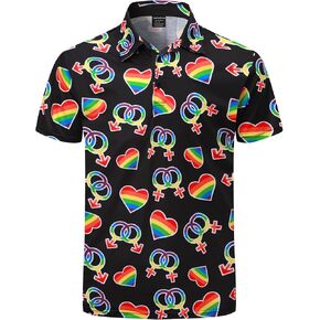 LinoCouton Men's Pride Day Polo Shirt Shirt Shirt