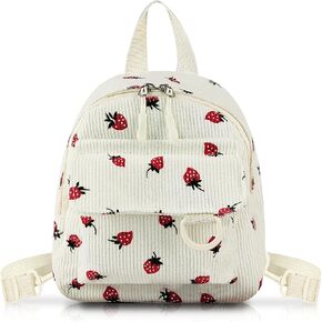 Mini Backpack Purse, Corduroy Girls Backpack Small Backpack for Women, Casual Daypack Backpacks Cute Backpacks (white)