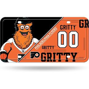 علامة Rico Industries NHL Philadelphia Flyers Gritty Metal Auto Tag 8.5 بوصة × 11 بوصة - رائعة للشاحنة/السيارة/سيارات الدفع الرباعي