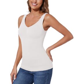 JOYSHAPER Women Tummy Control Shapewear Tank Tops V Neck Seamless Compression Camisole Slimming Body Shaper Camisole