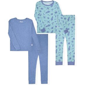 Sleep On It Boys Pajama Sets Soft Breathable Viscose Bamboo Toddlers Boys Pajamas with Fun Prints Sizes for Kids Sleepwear