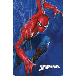 Trends International Marvel Spider -Man: World of Webs - Passing Wall Poster ، 34L × 22.4W ، إصدار غير مؤلف