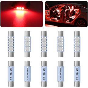 10pcs Car Visor Light 28 مم أضواء سقف السيارة LED LED LED LIGH