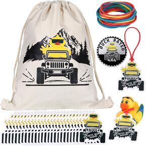 حقيبة البط yaromo ducking مع Duck Rated Car Emblem Duck Ducking Tags Bands - هدية رائعة لسيارات Jeep Suv Wrangler Tructions RV- 15.7 "× 11.8"