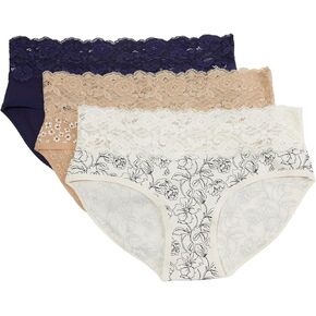 Pact Women's Lace Waist Brief 3-Pack