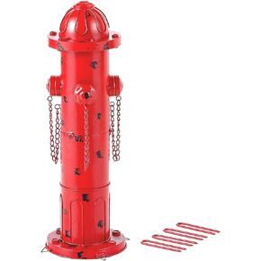 24" H Metal Fire Hydrant for Dogs to Pee On, Vintage Mid & Large Dog Fire Hydrant Pee Post for Outdoor Decor