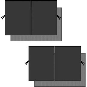 2 PCS النافذة الجانبية الأمامية Sunshade ، واقية من أشعة الشمس ، شبكة عزل الحرارة ، حماية خصوصية قابلة للتنفس ، إكسسوارات صيفية أساسية ، مناسبة لمعظم السيارات والشاحنات وسيارات الدفع الرباعي (أسود)