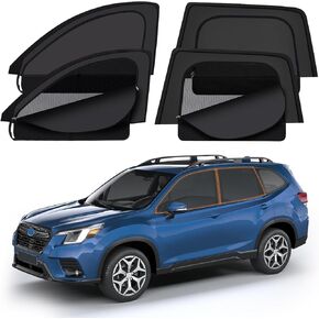 XCBYT 2019-2023 Forester Car Window Shades | Dual Purpose Car Window Covers with Breathable Mesh | Insulate Heat 99% Sun UV Blackout | Keeps Cool Privacy Curtains for Breastfeeding Napping Camping