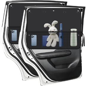 2PCS 27.24x19.69 Rear Car Window Shades for Baby,7PCS Suction Cups Car Sun Shade Side Window with Storage Bag Design for Blocking Sunlight & Organizing Items,Foldable Blackout Shades