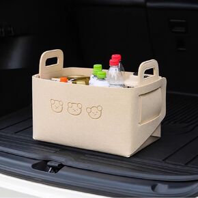 Surdoca Felt Car Trunk Organizer - 19L Box Storage Box ، منظمو السيارات الخفيفة الوزن والمتينة والقابلة للطي والتخزين - صندوق تخزين تلقائي متعدد الأغراض للسيارة ، والاستخدام المنزلي