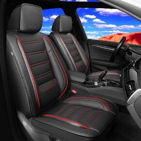 FIT HR-V CAR COR COVERS FOR SELECT HONDA HRV 2016-2024 2025 LX/EX/EXL/Sport-تغطية كاملة من الجلد ، مقاوم للماء وجميع واقي وسادة مقعد الطقس ، مجموعة كاملة ، أسود