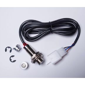 Hall Sensor Cable Inductive Wire + Sensor Magnet for LCD Digital Odometer Speedometer Tachometer Motorcycle Scooter (3 wire cable)