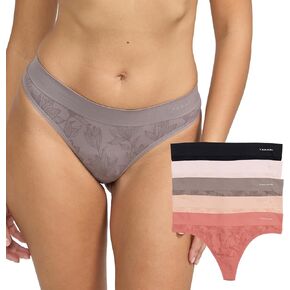 TAHARI Women's 5-Pack Seamless Thong Underwear