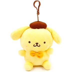 HelloKittyFriends Character Plush Bag Clip Keychain Backpack Hanger 1PC (My Melody / Kuromi / Cinnamoroll / Pompompurin) (Pompompurin), One Size
