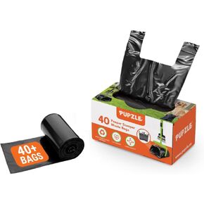 Pupzle Pooper Scooper Replacement Bags 40 Bags, Pooper Scooper Bags, Dog Poop Waste Bags for Swivel Bin and Rake Pooper Scooper