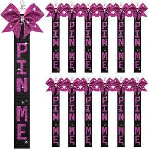 Pin Me Ribbon Cheer Bag Bow Keychain Cheerleading Pin Holder Cheer Accessories