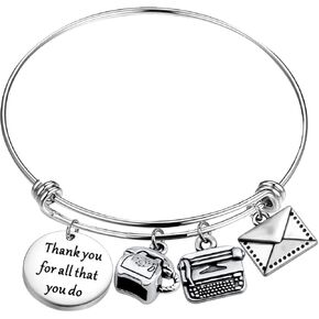 TIIMG Secretary Gift Administrative Assistant Bracelet Thank You for All That You Do Bracelet Coworker Leaving Gift Retirement Gift for Her