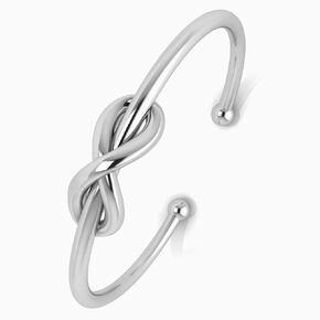 سوار الاسترليني الفضي Baby Bangle للفتيات والفتيان الرضع - تصميم عقدة الحب القابلة للتوسيع - 925 هدايا الأطفال الفضية الاسترليني ، سوار التعميد ، مشروب القلب ، المجوهرات الفضية للأطفال حديثي الولادة والأطفال الصغار