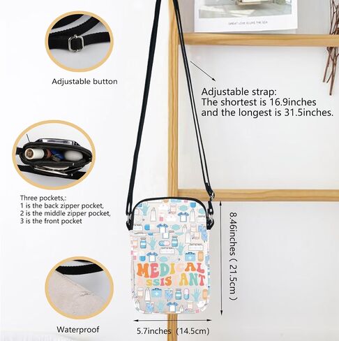 MA Medical Assistant Gift Medical Assistant Nurse Stuff Crossbody Bag MA Graduation Gift Retirement Gift Welcome Gift in Saudi Arabia