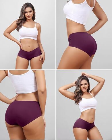 LEVAO Women's Underwear Seamless No Show Hipster Bikini Panties Stretch Invisible Briefs 6 Pack S-2XL in Saudi Arabia