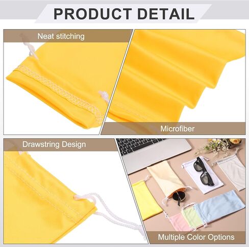 uxcell Microfiber Eyeglass Cases Glasses Pouch with Drawstring in Saudi Arabia