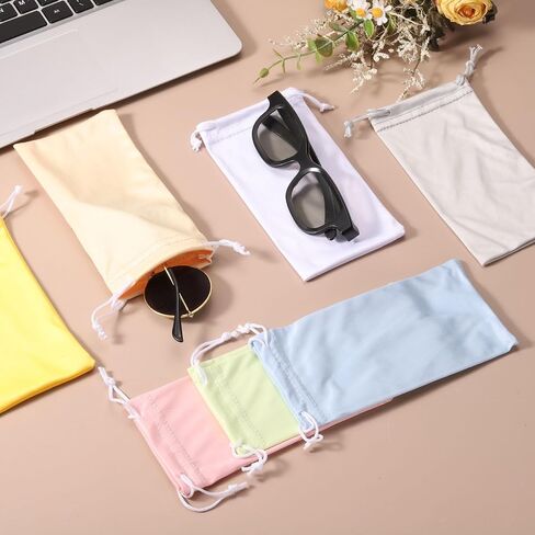 uxcell Microfiber Eyeglass Cases Glasses Pouch with Drawstring in Saudi Arabia