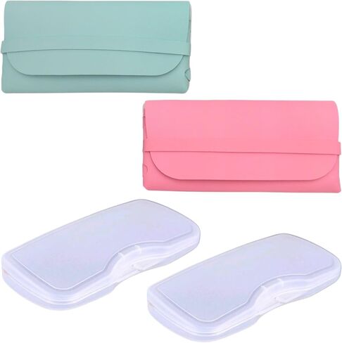 Clip on Glasses Case Pouch Hard Shell, Case for Clip on Sunglasses, Clip-on Sunglasses Clear Box, Thin Flat Glasses Storage in Kuwait
