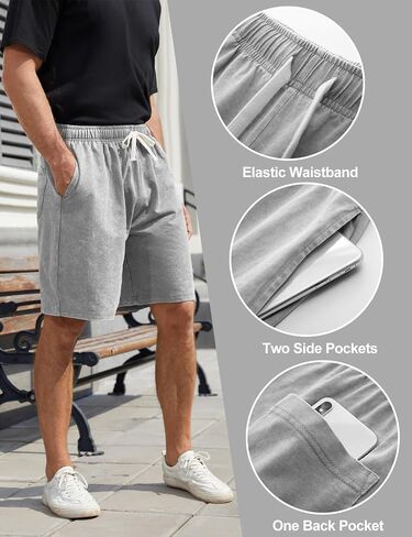 Flygo Men's 3 Pack Shorts Athletic Sweat Shorts Acid Cotton Cotton Cotton مرنة مرنة الصالة الرياضية السراويل الصال in Kuwait