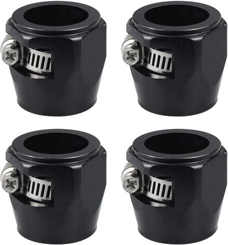 12AN Hose Finisher Clamp Aluminium Black for Stainless Braided Hoses,Rubber Hoses end Finisher in Kuwait
