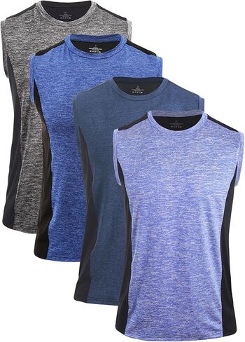 Orrpally 4 Pack Pack Oction Tank Tops for Mens Quick Drylyless Gyless Gym Muscle Tank Top in Kuwait