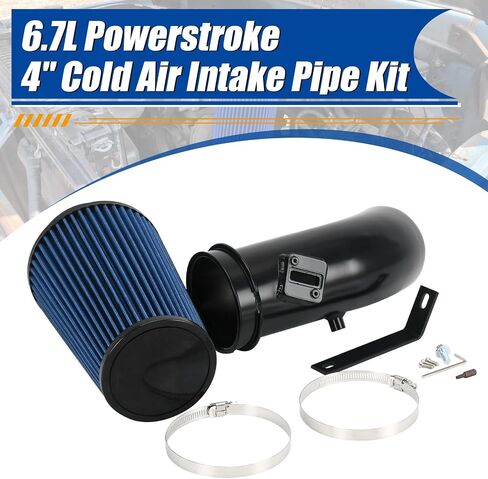 PTNHZ 6.4L Powerstroke 4" Cold Air Intake Pipe Kit W/Oiled Filter Replacement With 2008-2010 Ford F-250 F-350 F-450 Super Duty 6.4L Diesel in Saudi Arabia