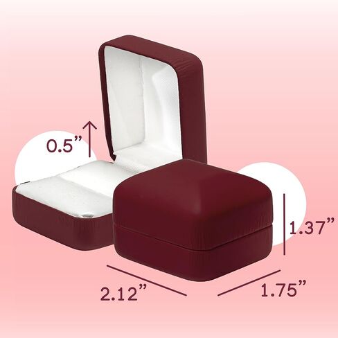 Prestige & Fancy Elegant PU Leather Ring Box - for your Wedding ring- Engagement ring, jewelry gift box for all rings, girls Ring gift box, (Turquoise) in Kuwait