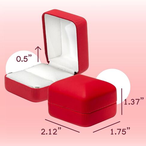 Prestige & Fancy Elegant PU Leather Ring Box - for your Wedding ring- Engagement ring, jewelry gift box for all rings, girls Ring gift box, (Turquoise) in Saudi Arabia