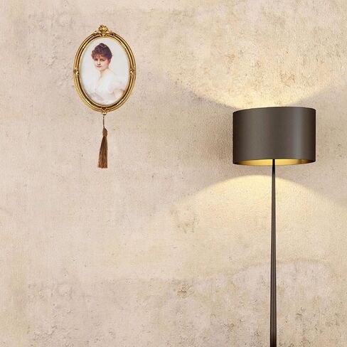 Vintage 5X7 Photo Frame, Oval Resin Photo Frame, Desktop Photo Frame, Wall Mounted Photo Frame with Pendant for Desktop and Wall Display (Gold 5x7) in Saudi Arabia
