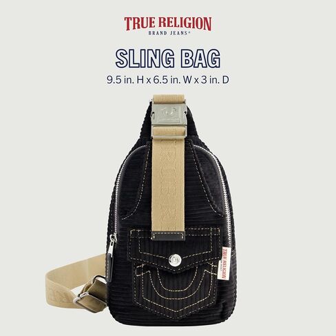 True Religion Women's Sling Bag, Small Travel Backpack with Adjustable Shoulder Crossbody Strap in Kuwait