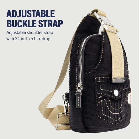 True Religion Women's Sling Bag, Small Travel Backpack with Adjustable Shoulder Crossbody Strap in Kuwait