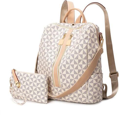 NEICOA Fashion Backpack Purse for Women Designer Convertible Travel Backpack Shoulder Bag with Wallet for Ladies 2psc in Saudi Arabia